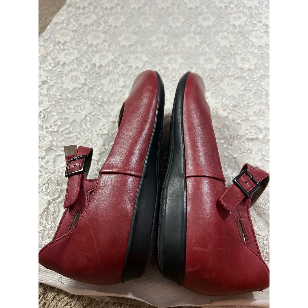 Earth Alder Dalma Red Leather Mary Jane Flats 10M Cottagecore Fall Preppy Retro - Picture 8 of 9